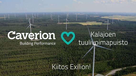 Exilion valitsi myös Kalajoen tuulivoimapuiston teknisen kunnossapidon kumppaniksi Caverionin. Caverion avaa rekrytoinnin ja palkkaa Kalajoelle huoltoteknikkoja